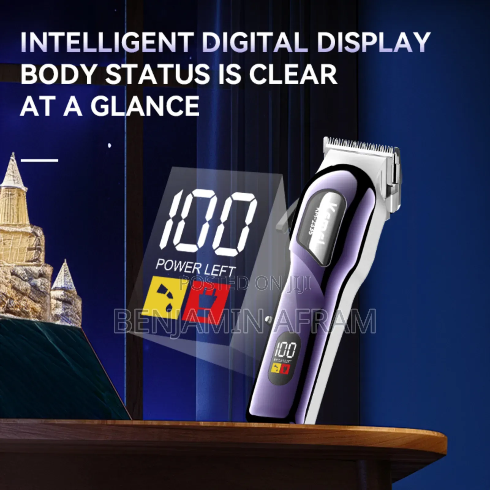Rechargeable Barbers Hair Clippers Km-2335