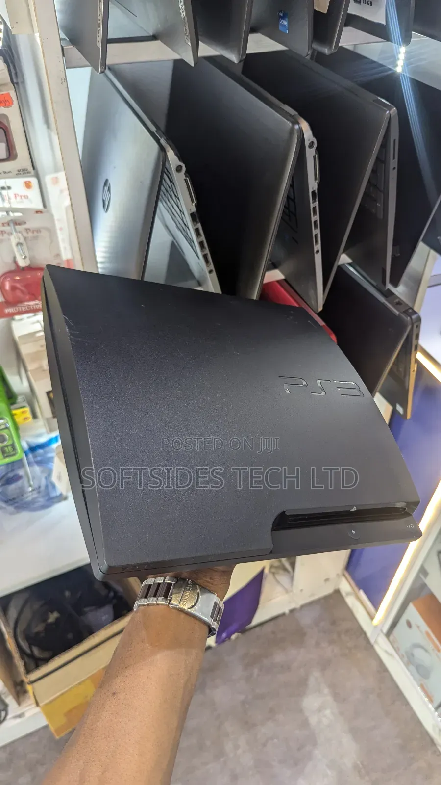 A Black Playstation 3 Slim With Games for Sale in Accra