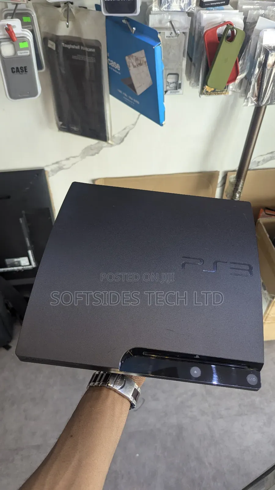 A Black Playstation 3 Slim With Games for Sale in Accra