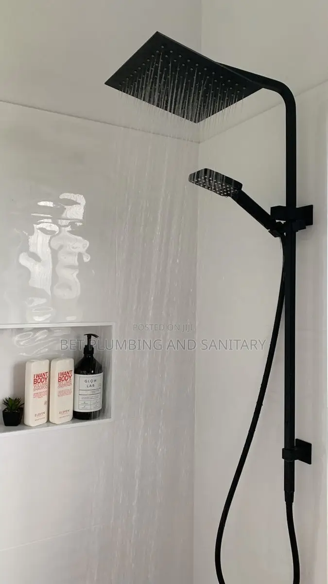 3in1 Black Shower_bathroom Shower_complete