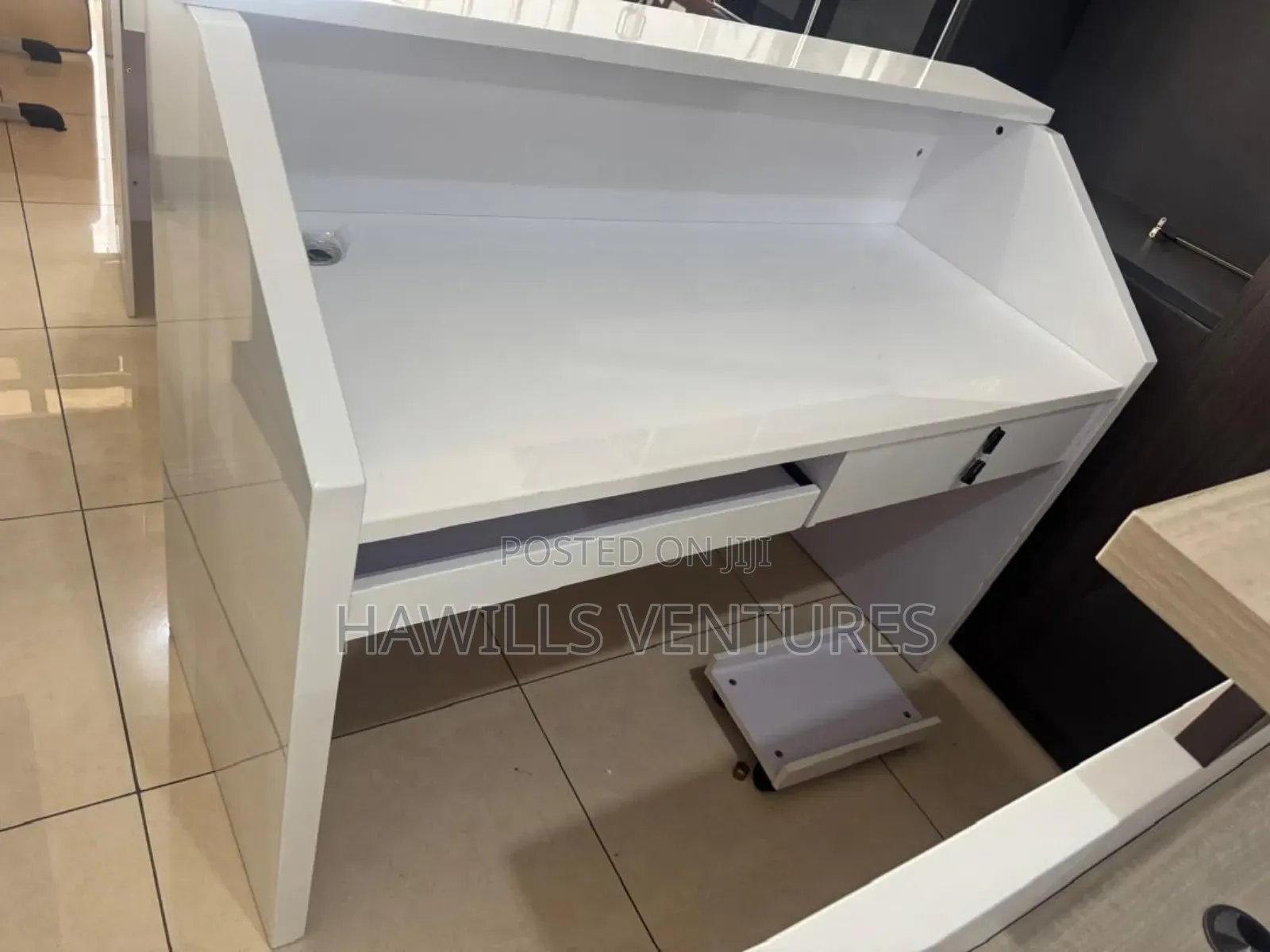 White Reception Desk