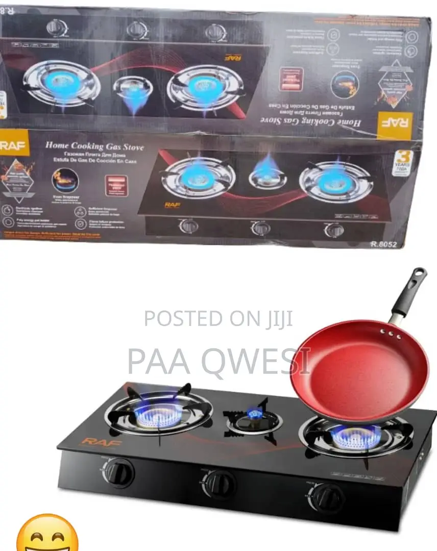 Raf Table Top Gas Cooker – 3 Burner Design