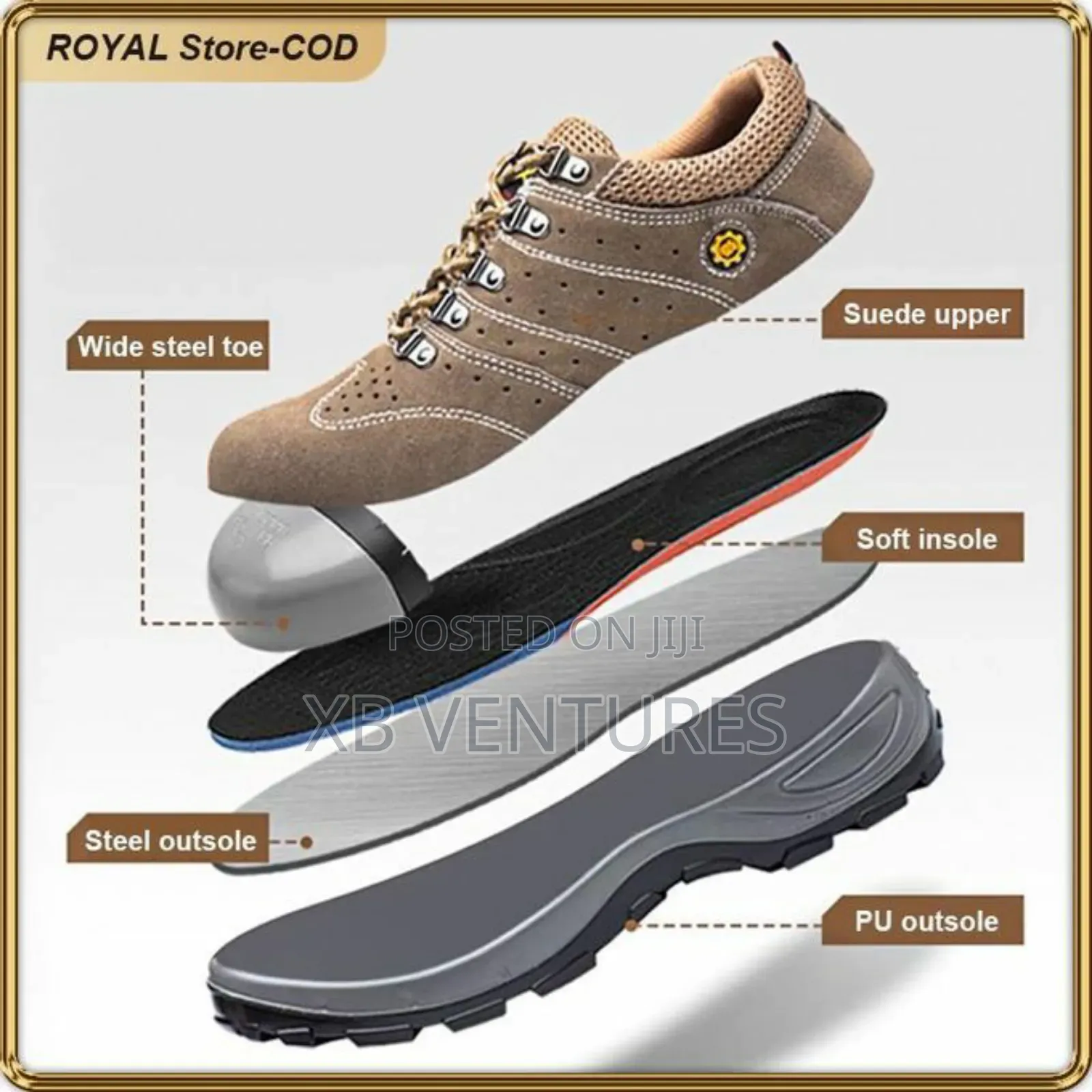 Steel Toe Safety Work Shoes – Anti-Smash Puncture-Resistant
