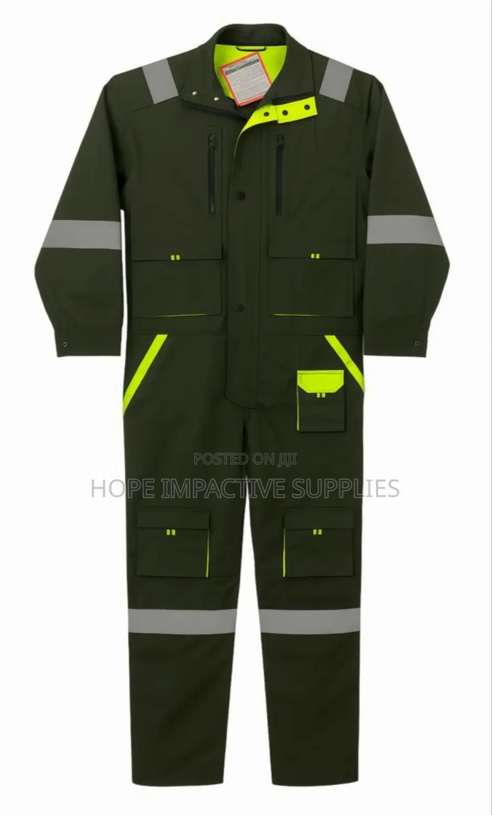 Quality European Safety Coverall - Green.