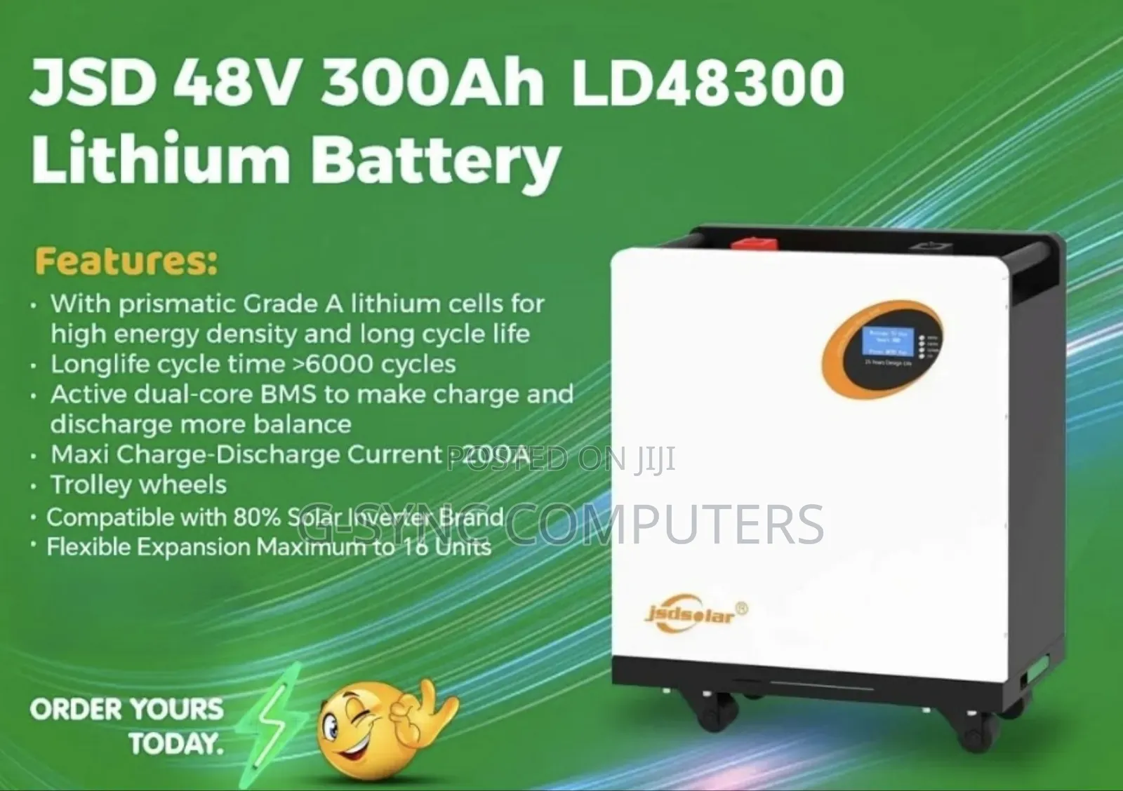 48v 300ah Lifepo4 Solar Battery Jsd