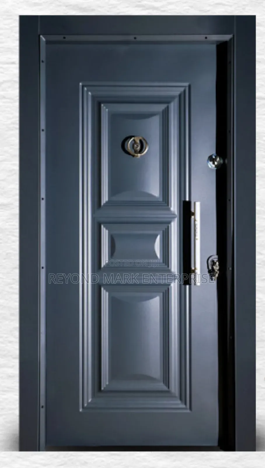 Full Metal Security Door, Black, Single, Turkish, Waterproof, Quality