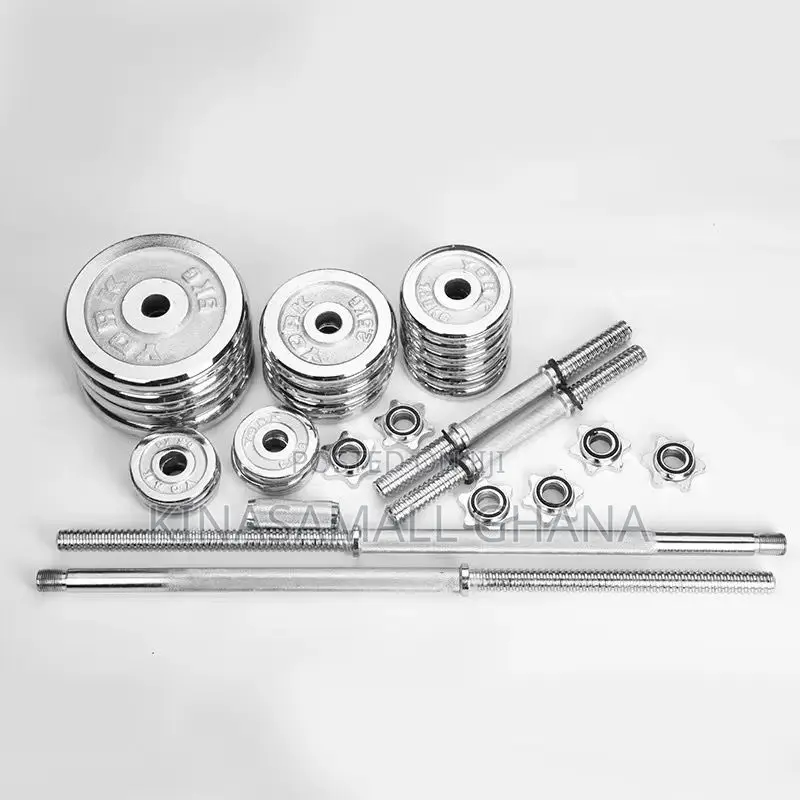 50kg Chrome Barbell Dumbbell Set – Complete Home Gym Kit