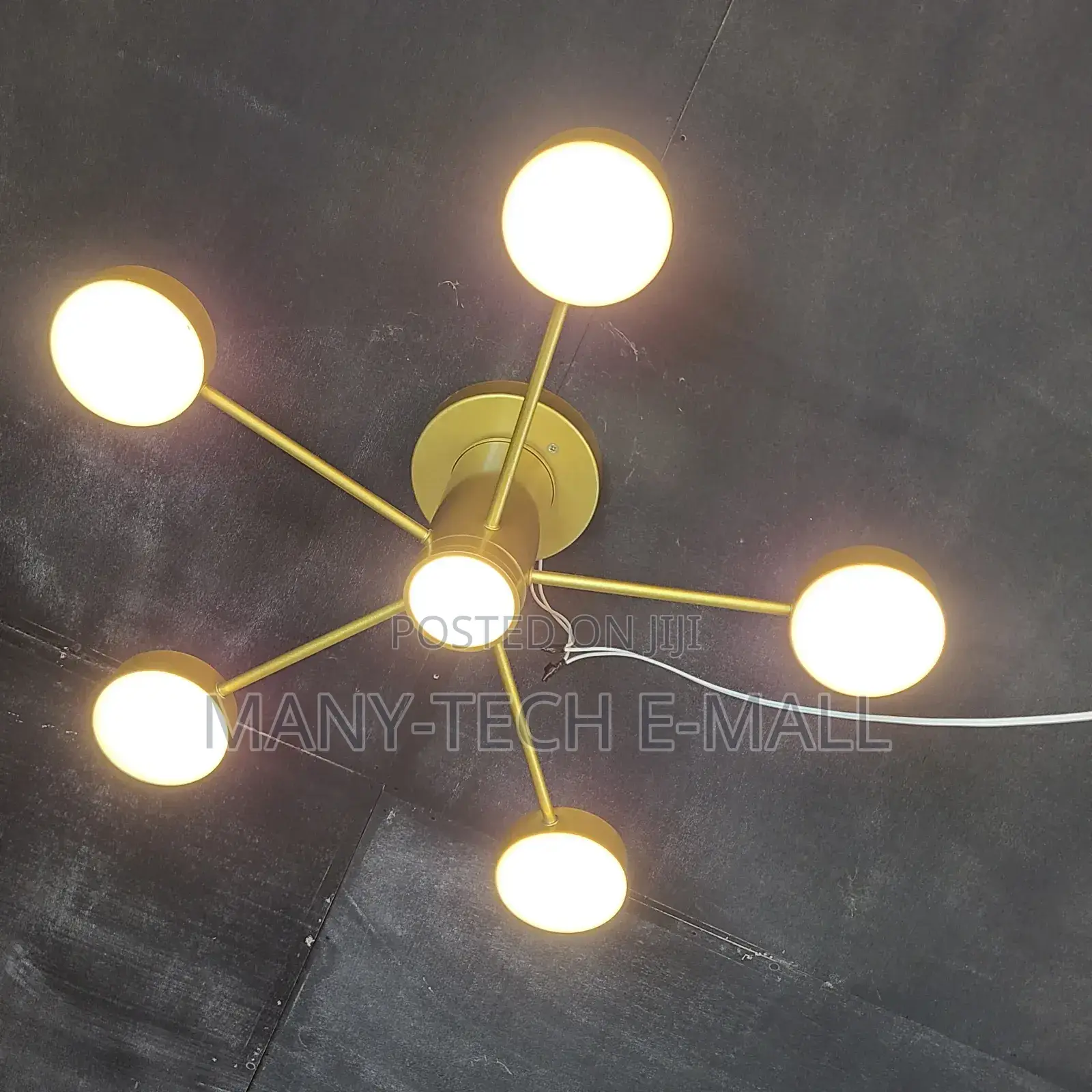 Golden 5 Head Ceiling Pendant Light