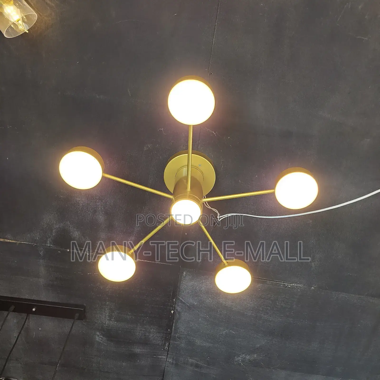 Golden 5 Head Ceiling Pendant Light