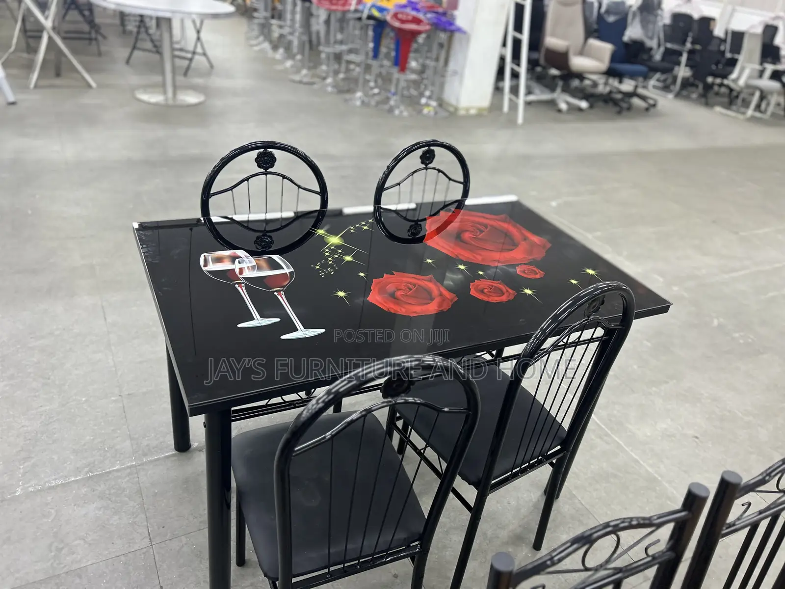 Glass Dining Table With 4 Chairs