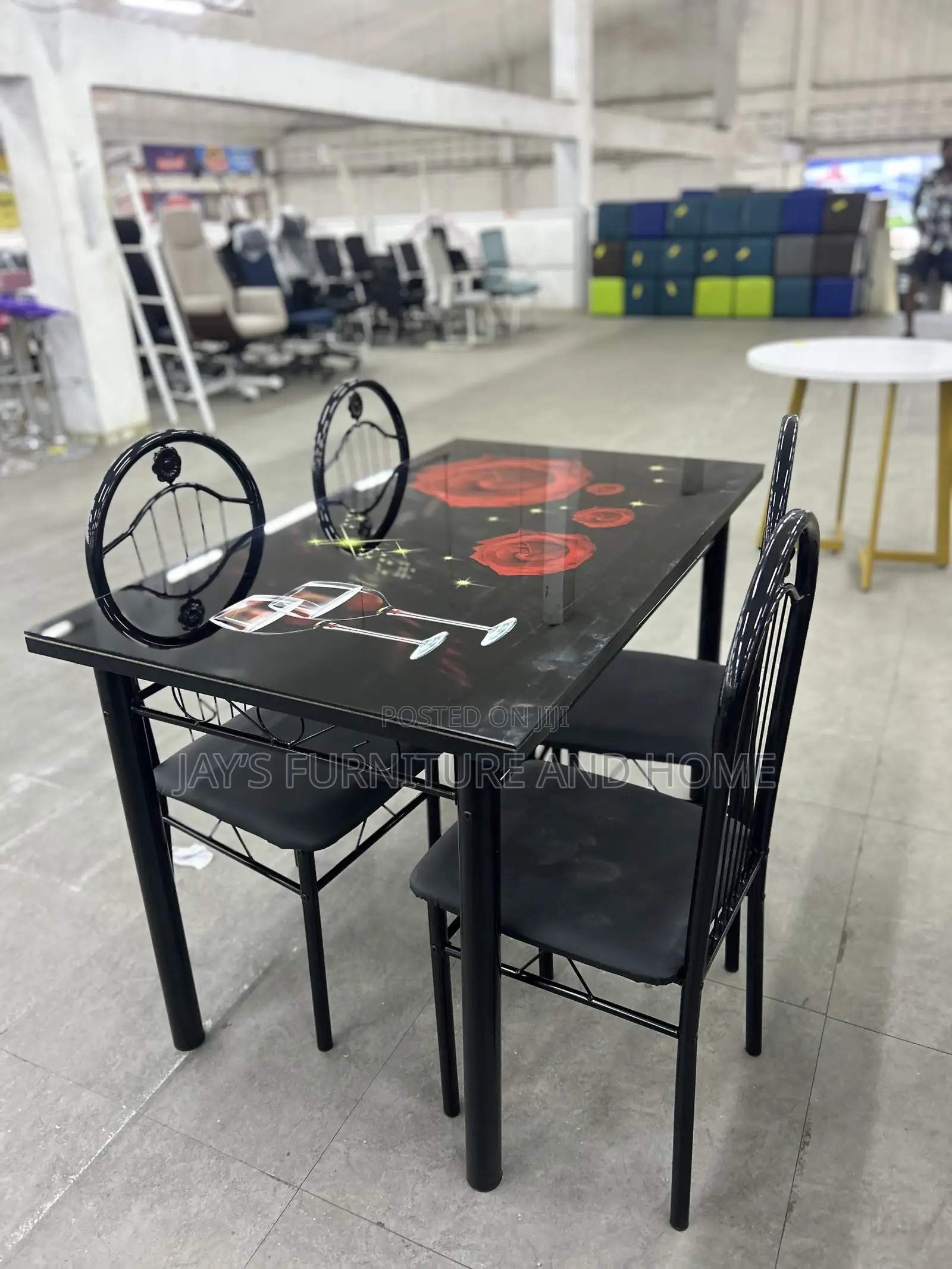 Glass Dining Table With 4 Chairs