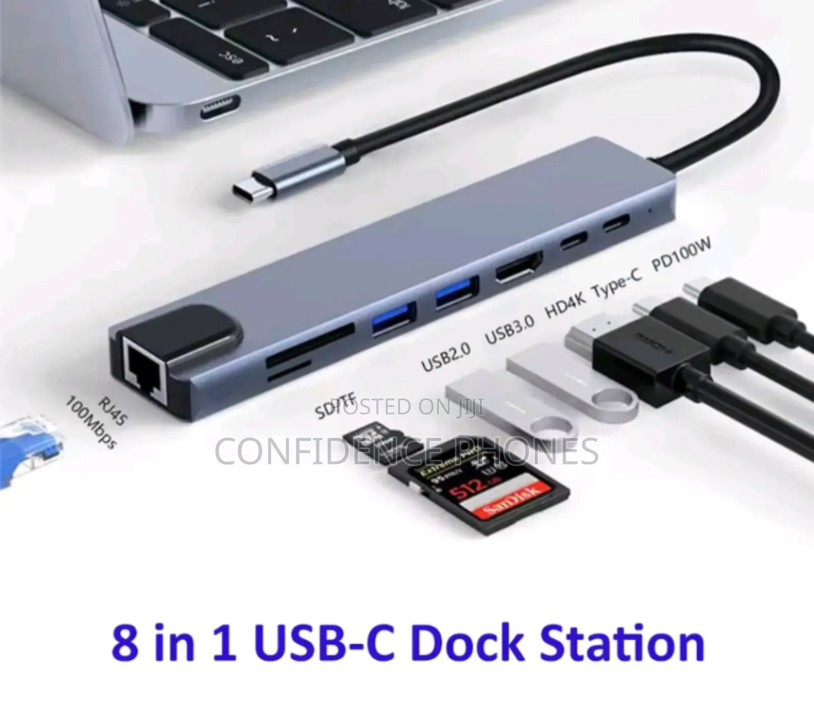 8 in 1 Usb-C Dock Station