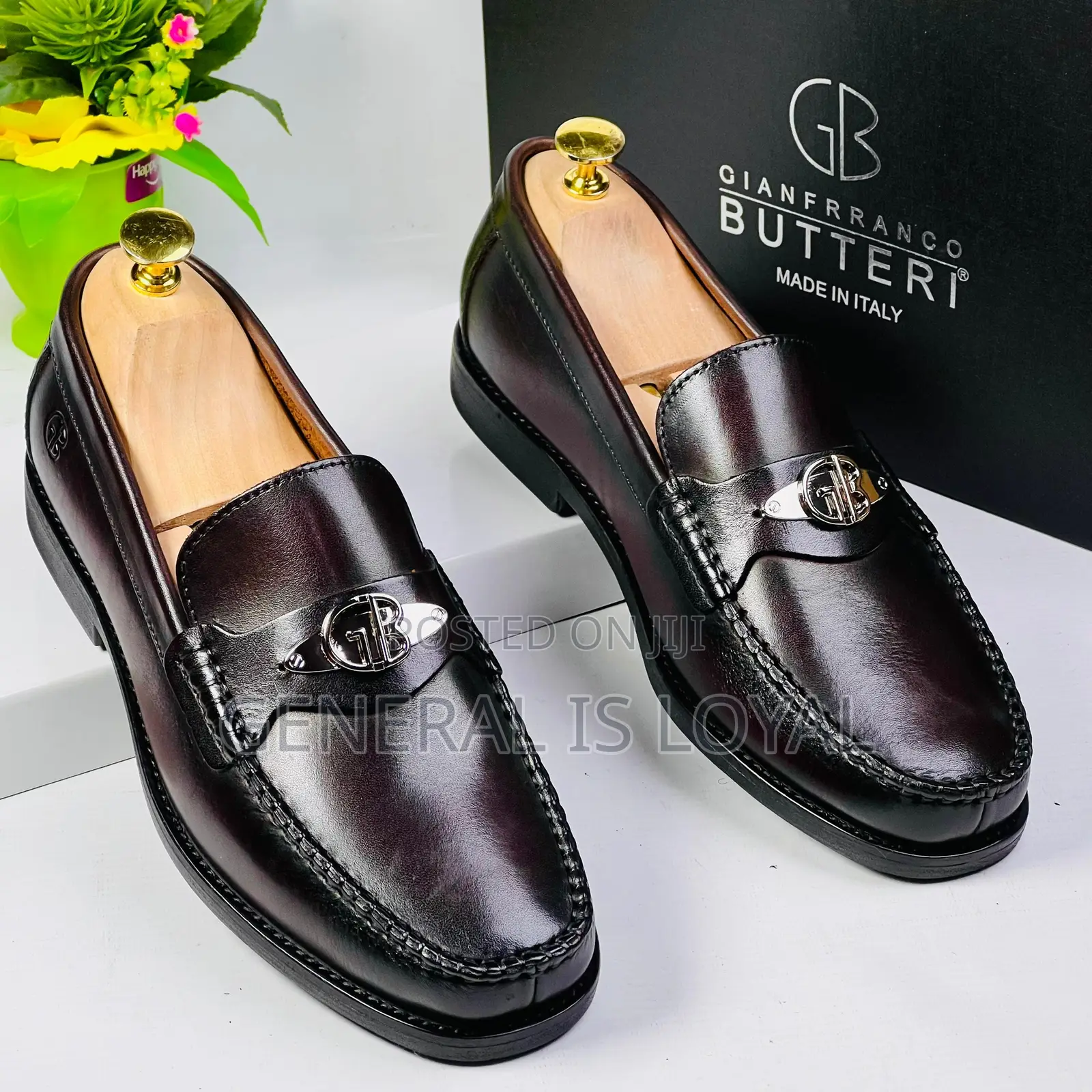 Gianfranco Butteri Coffee Color Men Leather Loafers Shoe