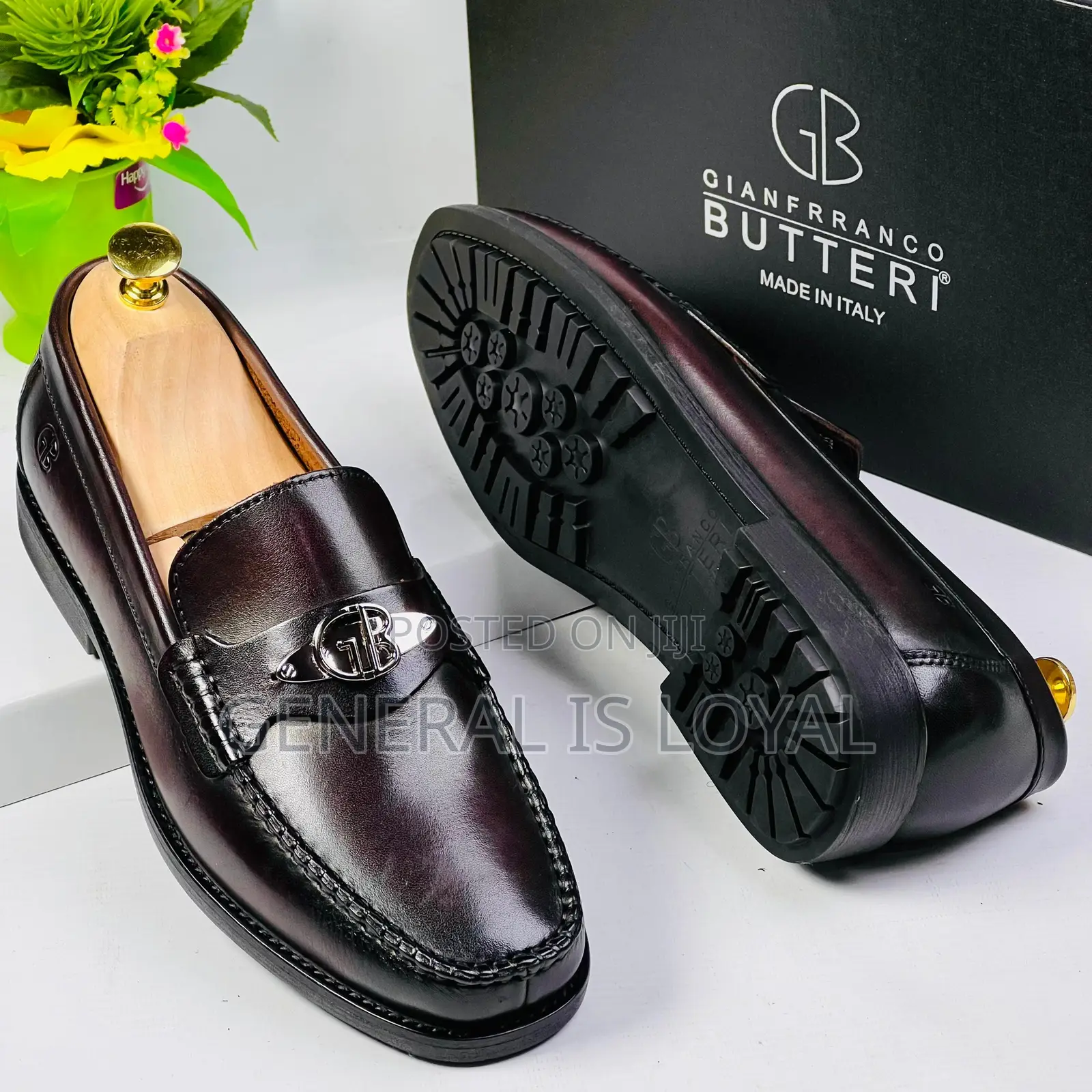 Gianfranco Butteri Coffee Color Men Leather Loafers Shoe
