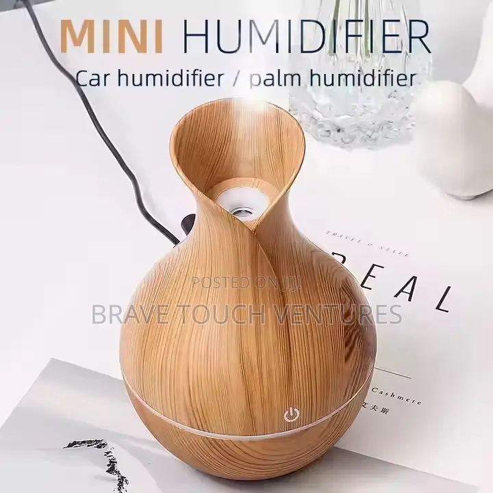 Portable Wood Air Humidifier Cool Mist Oil Diffuser