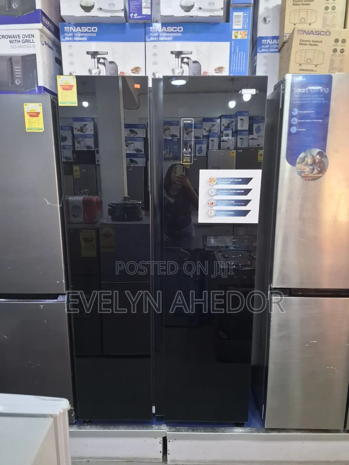 Moist Freezer Zone Nasco Side by Side Fridge 525ltrs Brand New