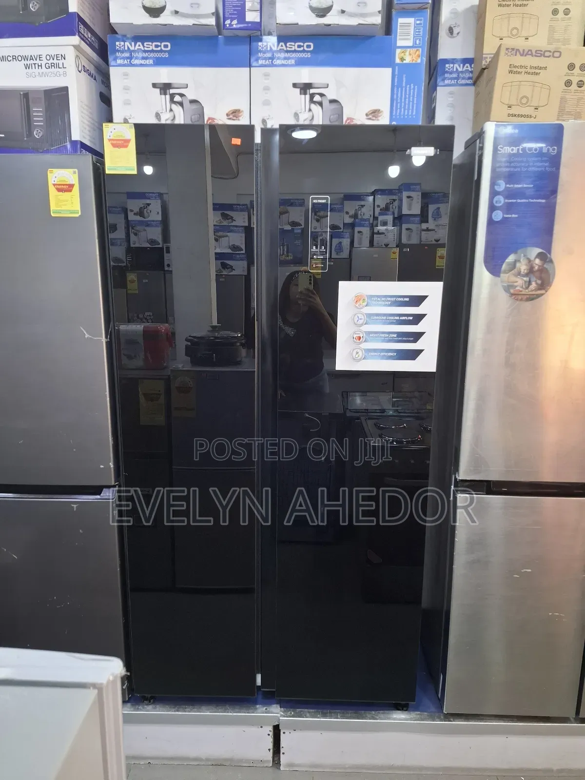 Moist Freezer Zone Nasco Side by Side Fridge 525ltrs Brand New