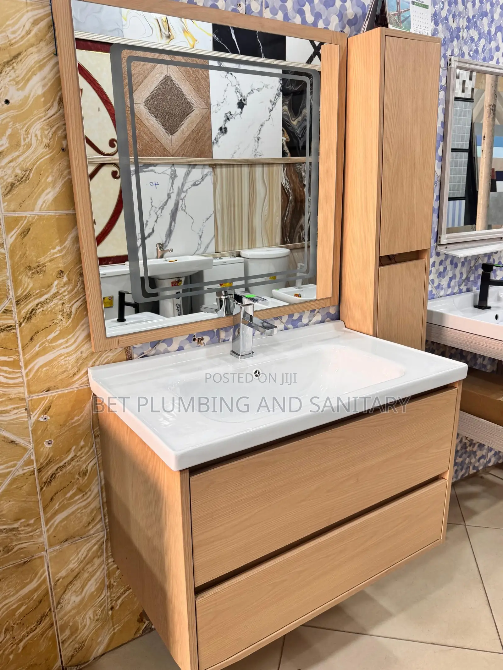 Cabinet Basin and Mirror With Tap Complete