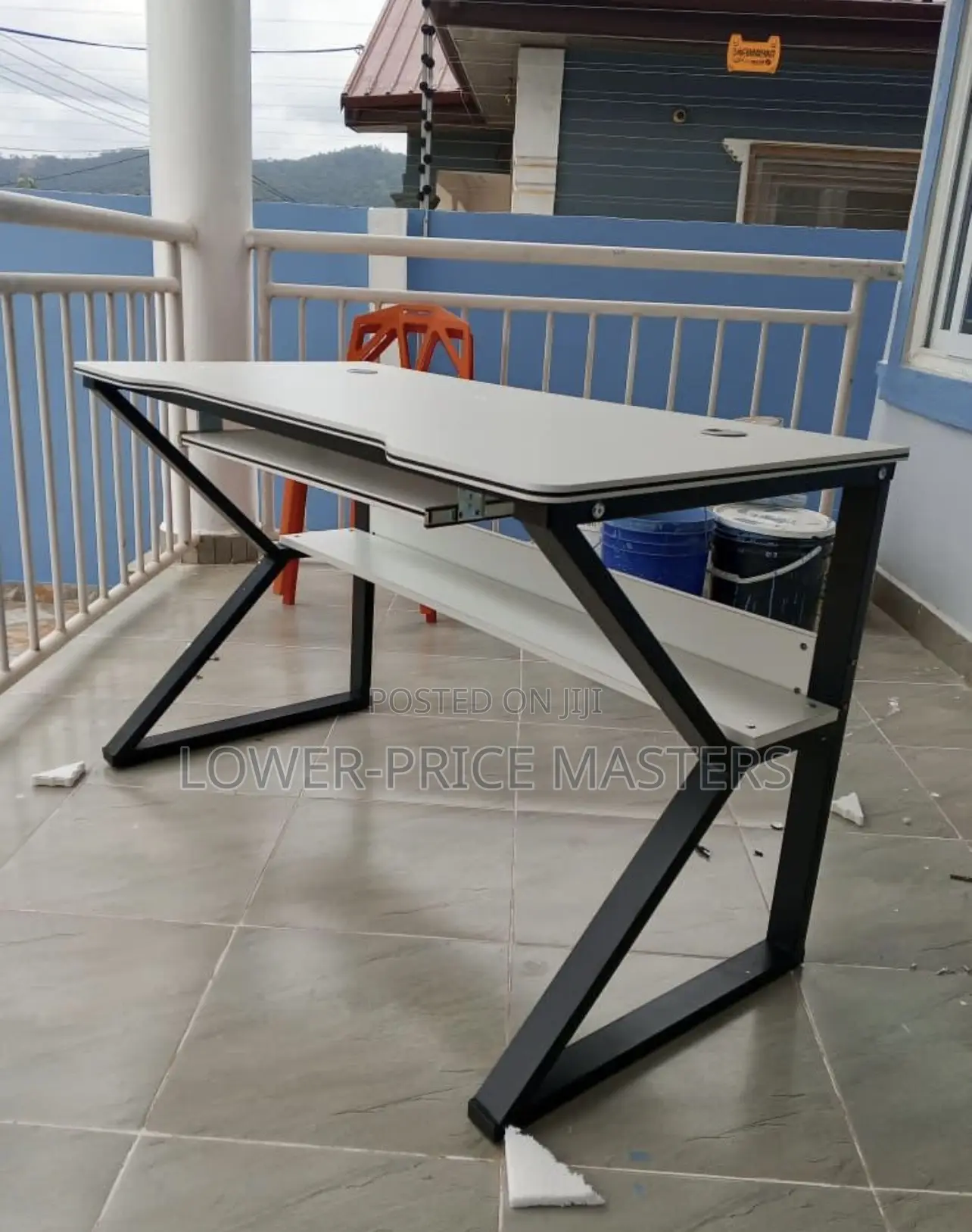 Gaming Table With Tray and Gaming Chair