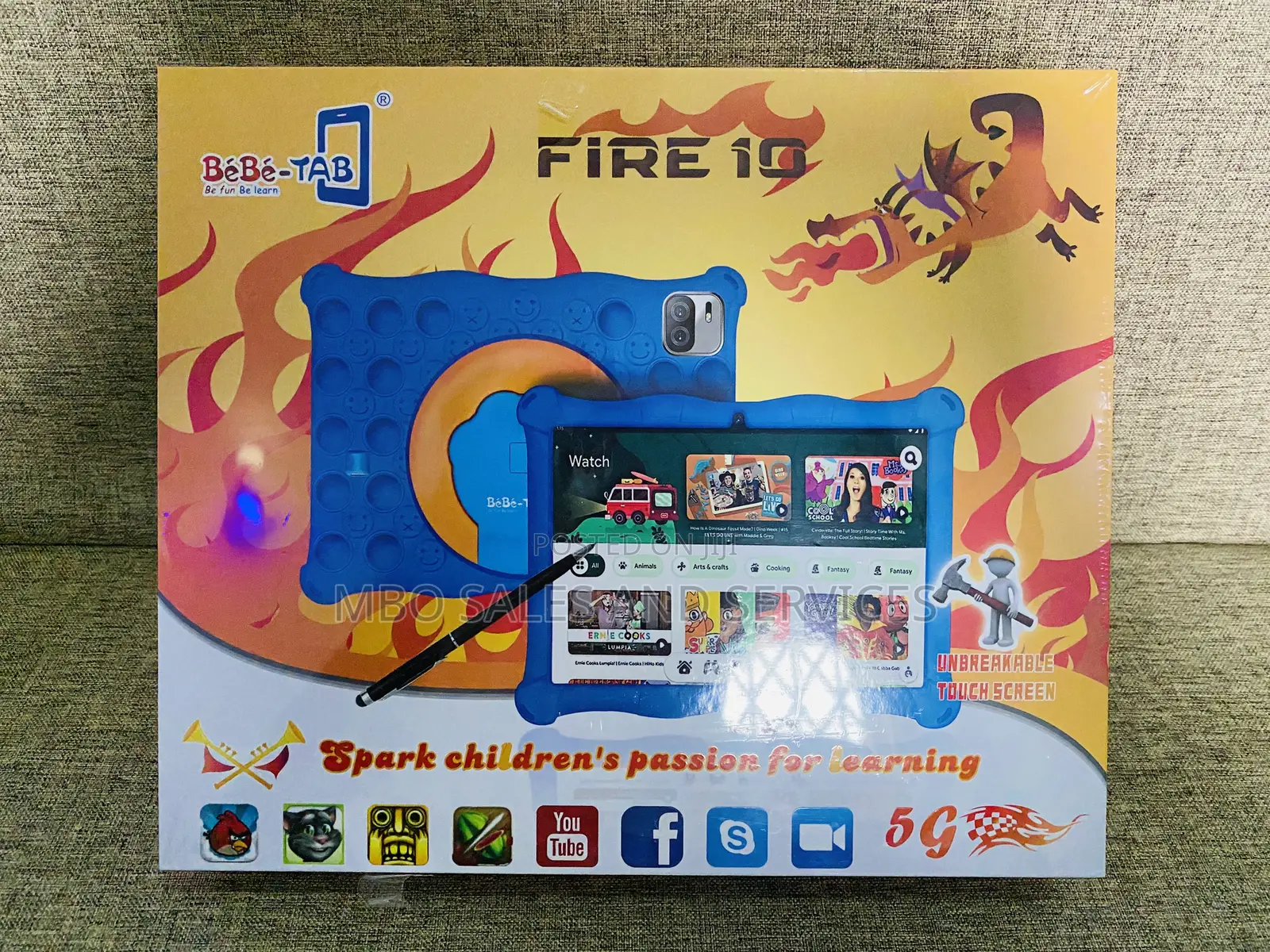 Bebe-tab Fire 10 Children’S Learning Tablet 10 Inches Sim Supported