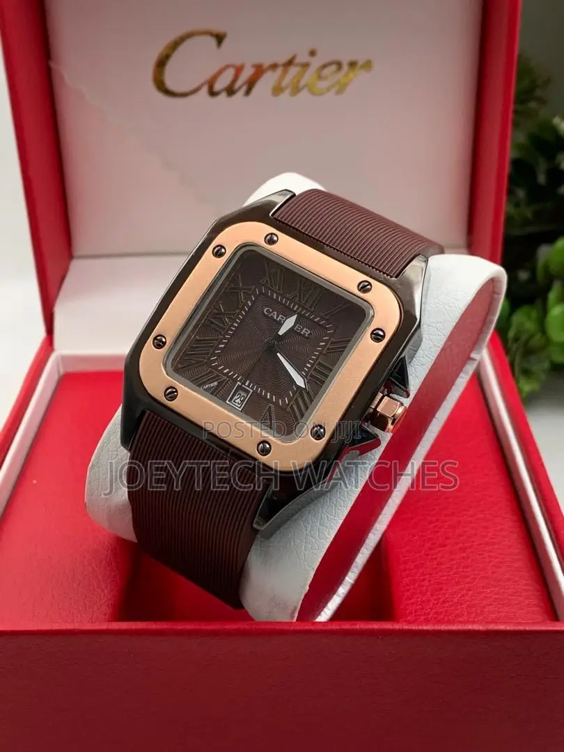 Cartier Brown Silicone Strap for Men