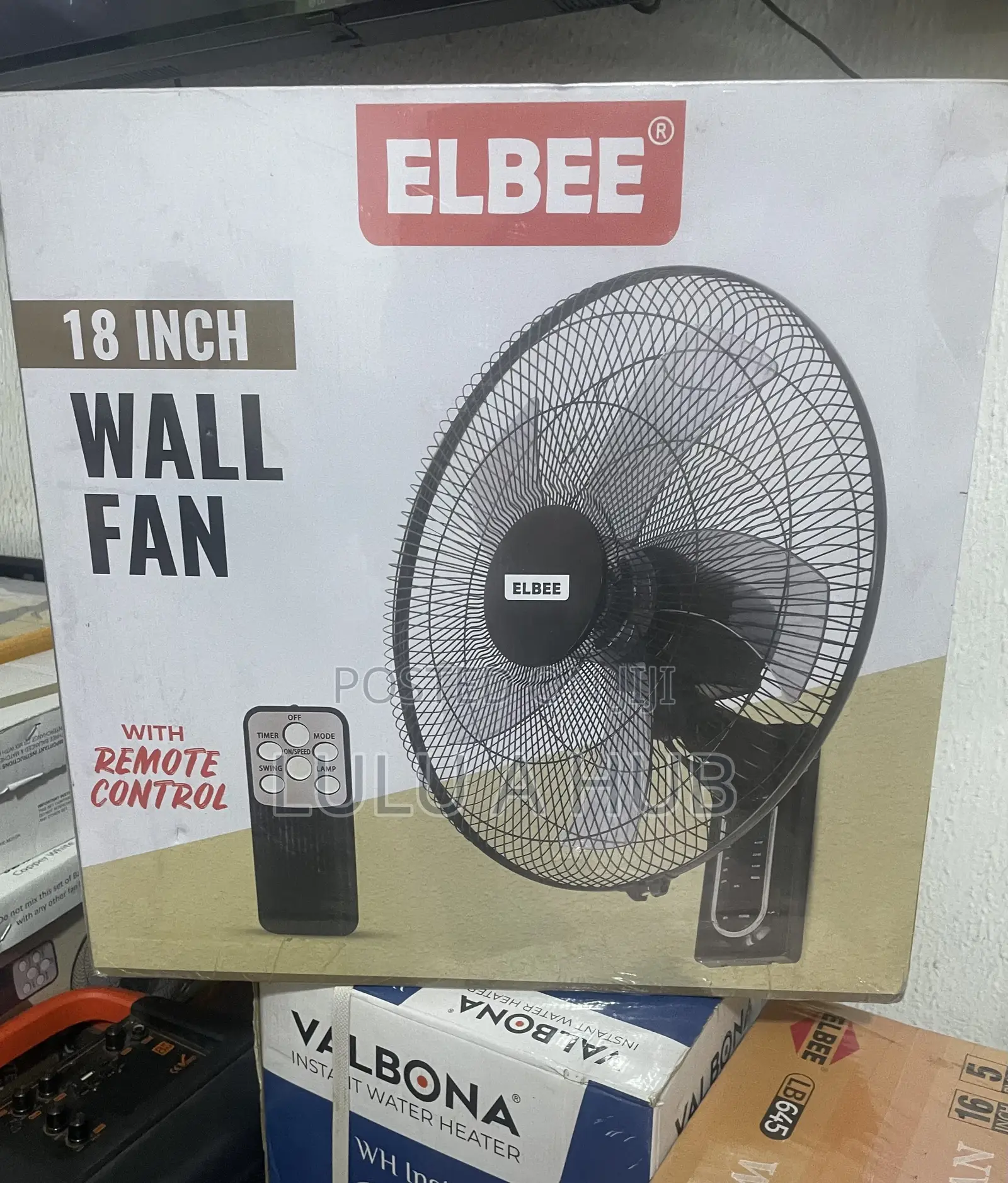 Elbee Wall Fan 18” With Remote Control (Lb898r)