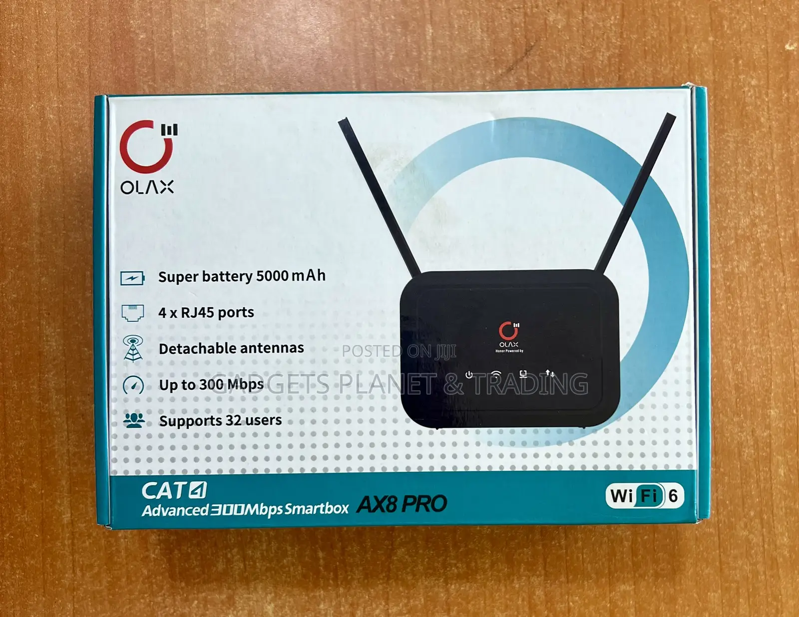 Olax Ax8 Pro Cat4 Wifi 6 5000mah Battery With Sma Antenna 4g Router