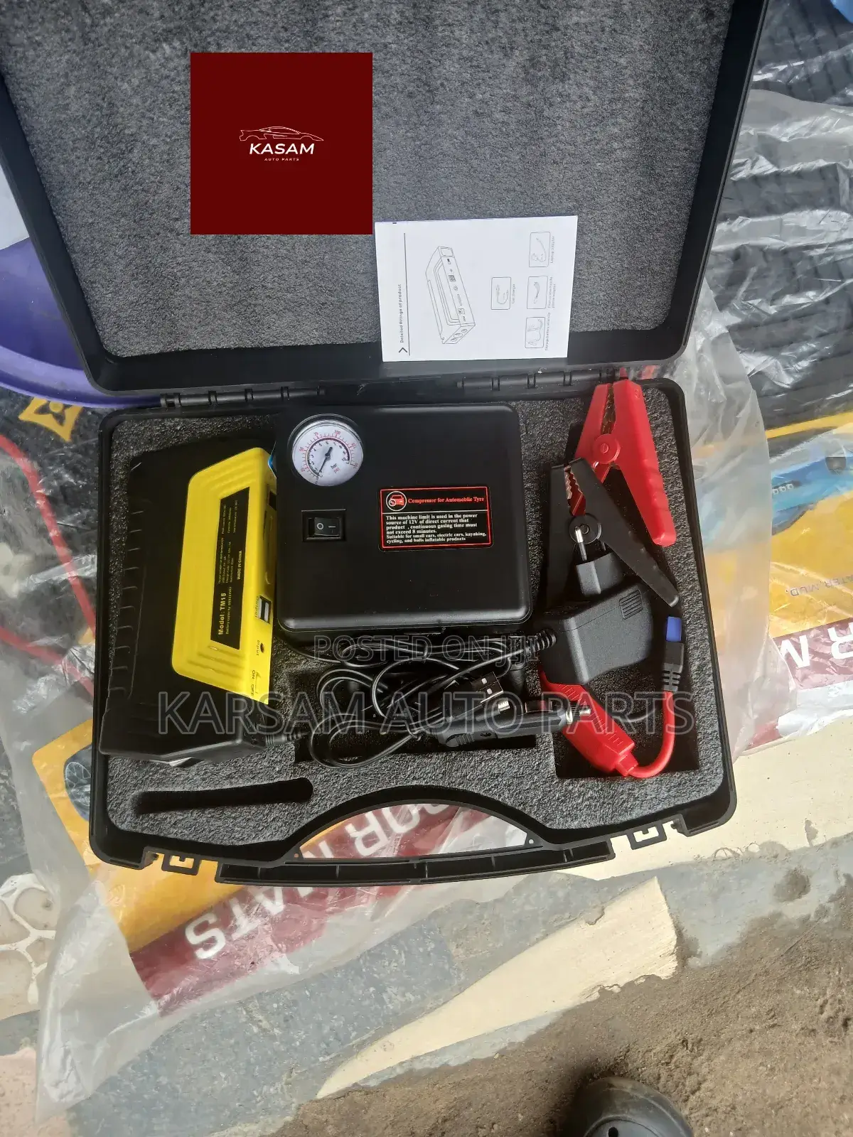Jumper Starter With Tire Inflator Complete Set (Type A)