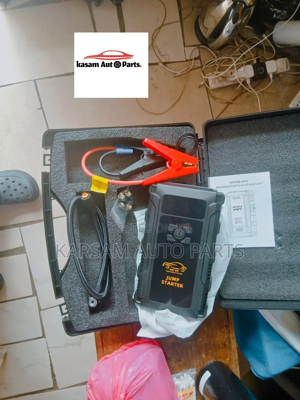 Jumper Starter With Tire Inflator Complete Set (Type B)