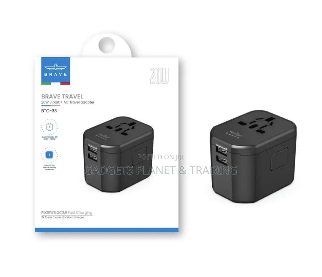 Brave 20w Multi-Port Travel Charger With Pd Qc 3.0 - BTC-33