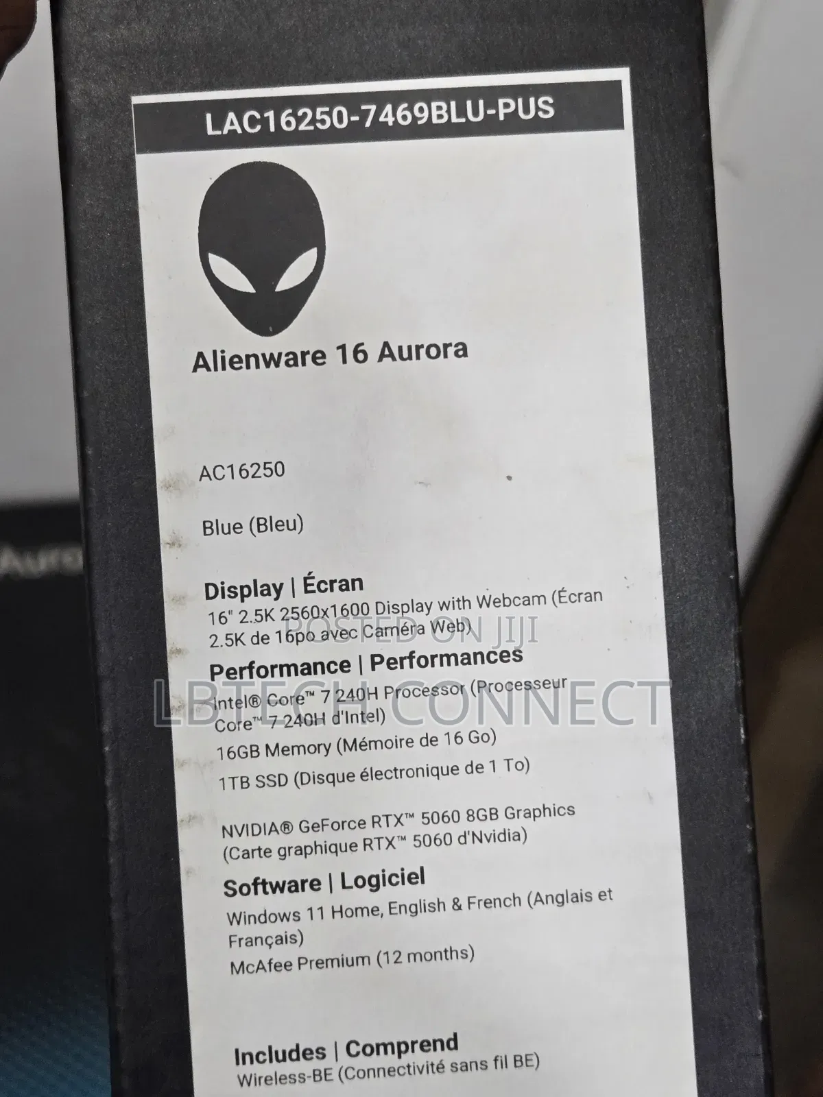 New Laptop Dell Alienware Aurora R16 16GB Intel Core Ultra 7 SSD 1T