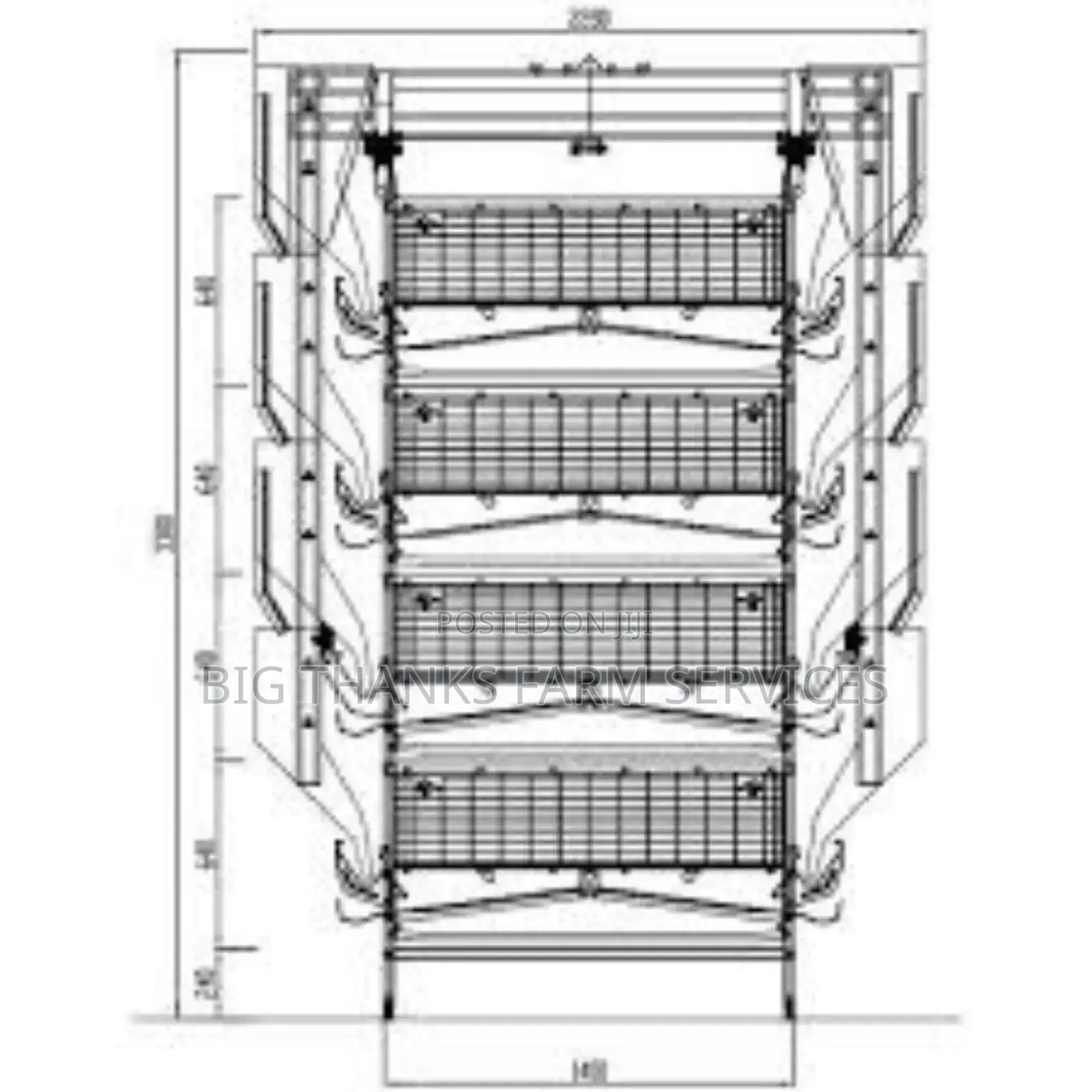 H Type ,160 Bird Capacity Cage