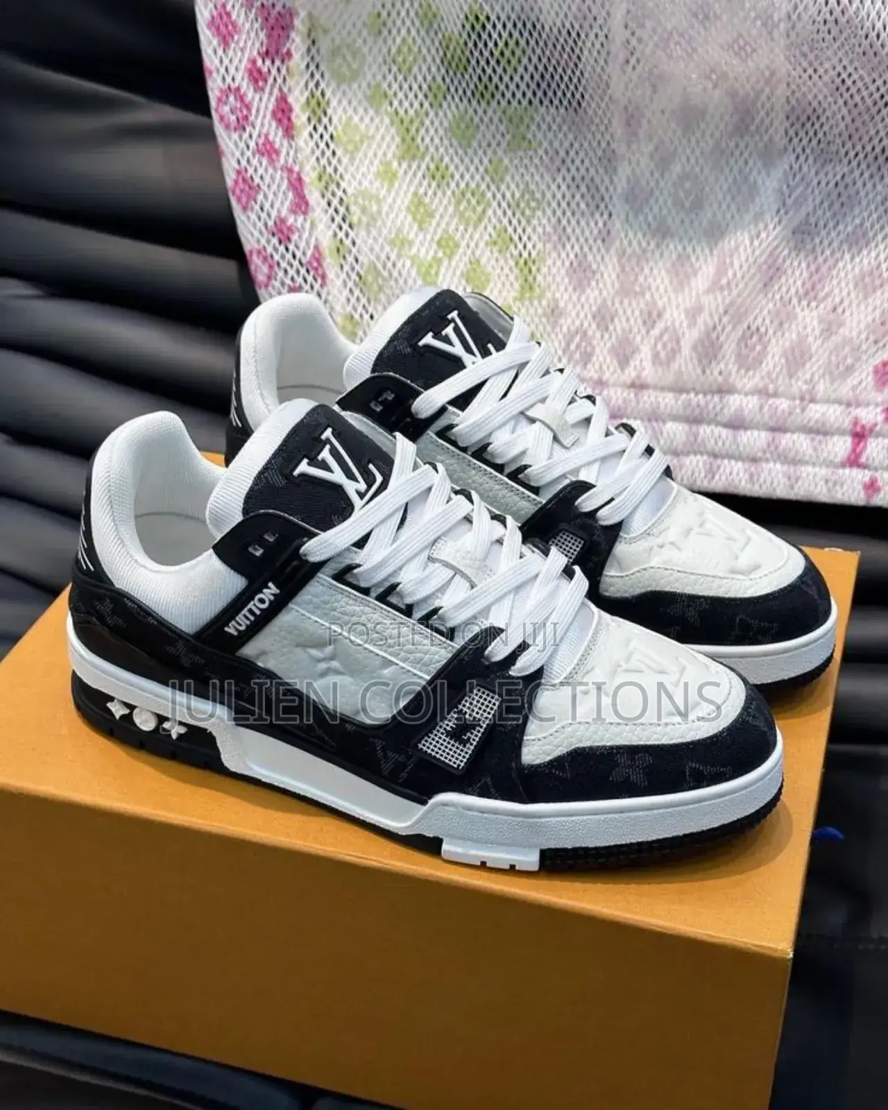 Original Louis Vuitton Lv Black and White