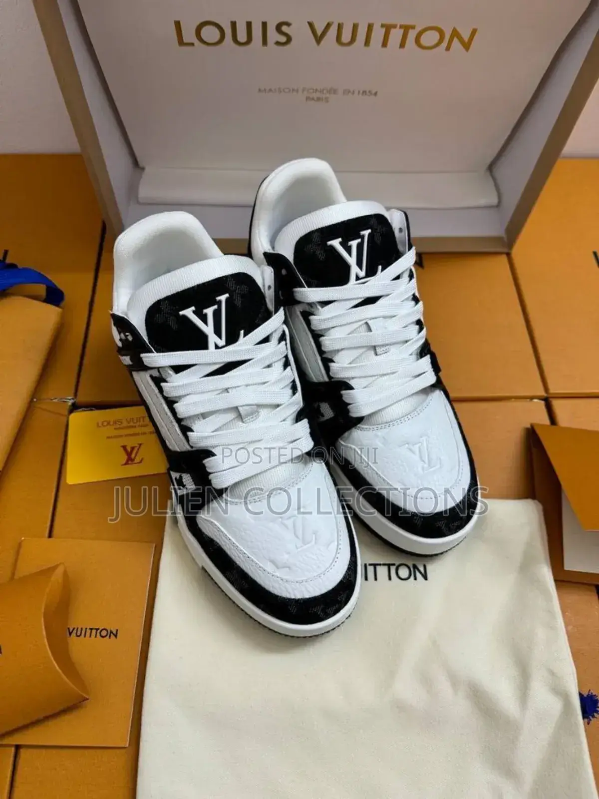Original Louis Vuitton Lv Black and White