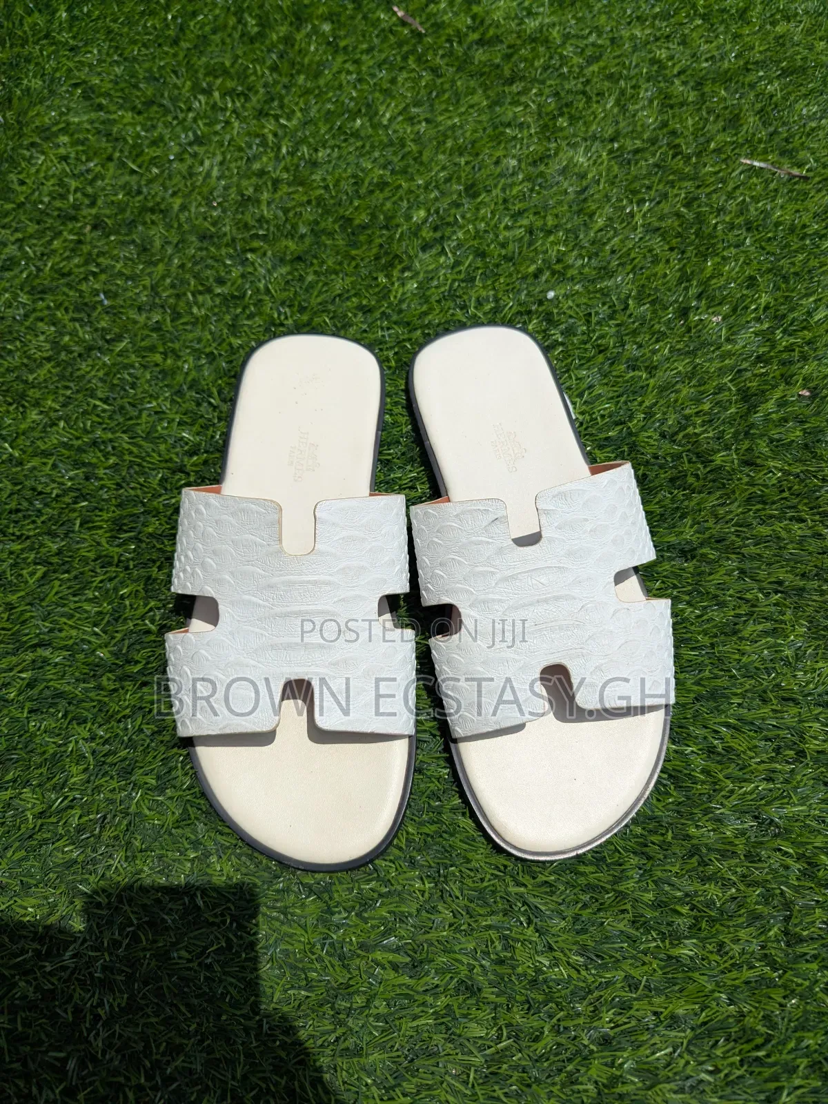 Hermes Slippers White