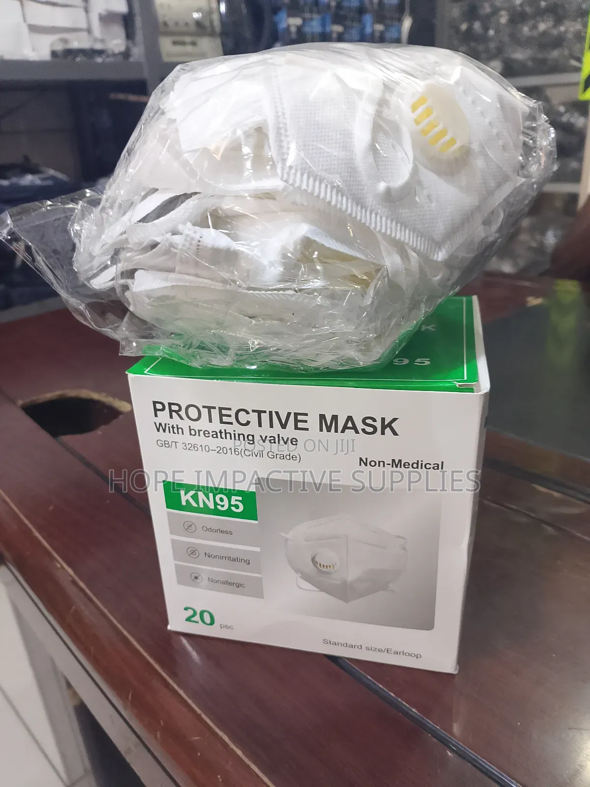 Quality Kn95 Nose Mask With Valve - 20/Pack.