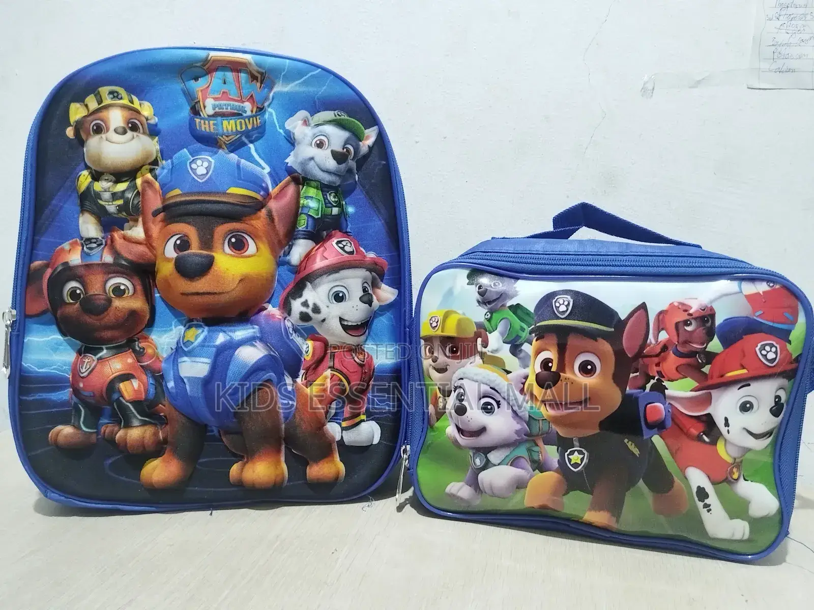 Cartoon Character School Bag and Lunch Bag