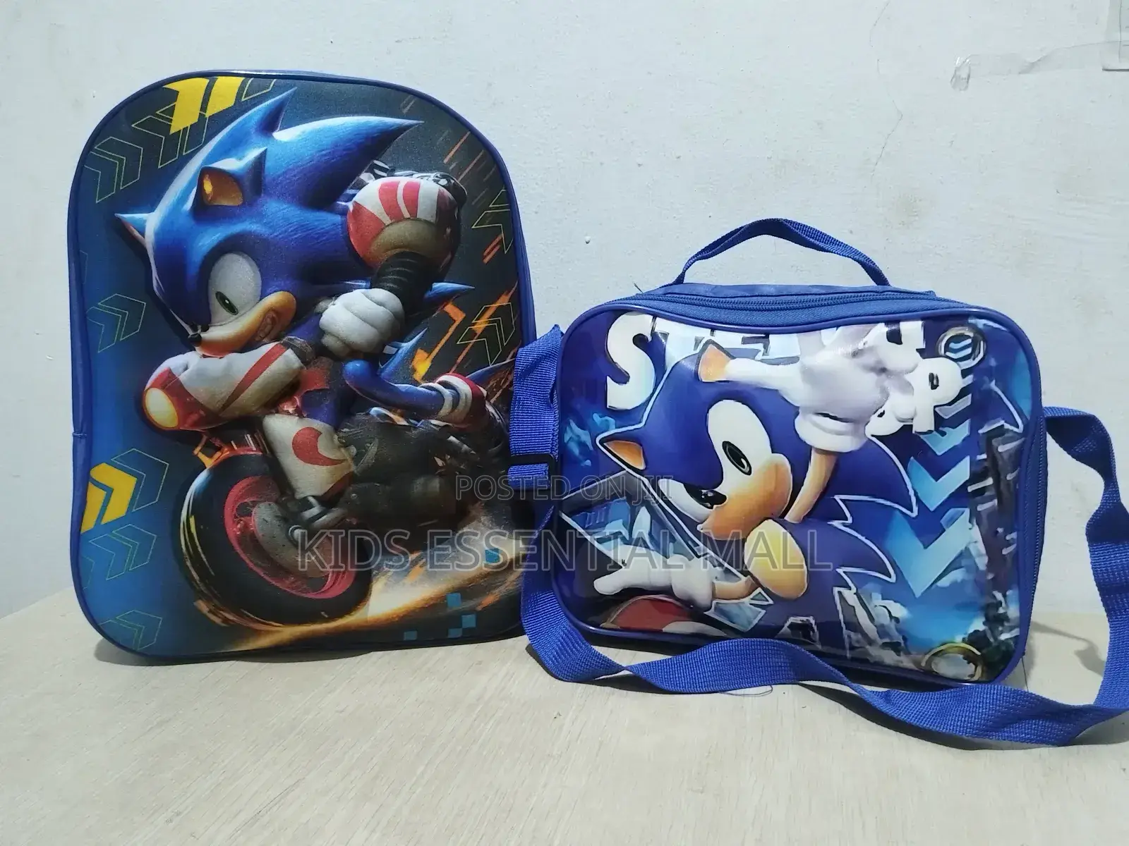 Cartoon Character School Bag and Lunch Bag