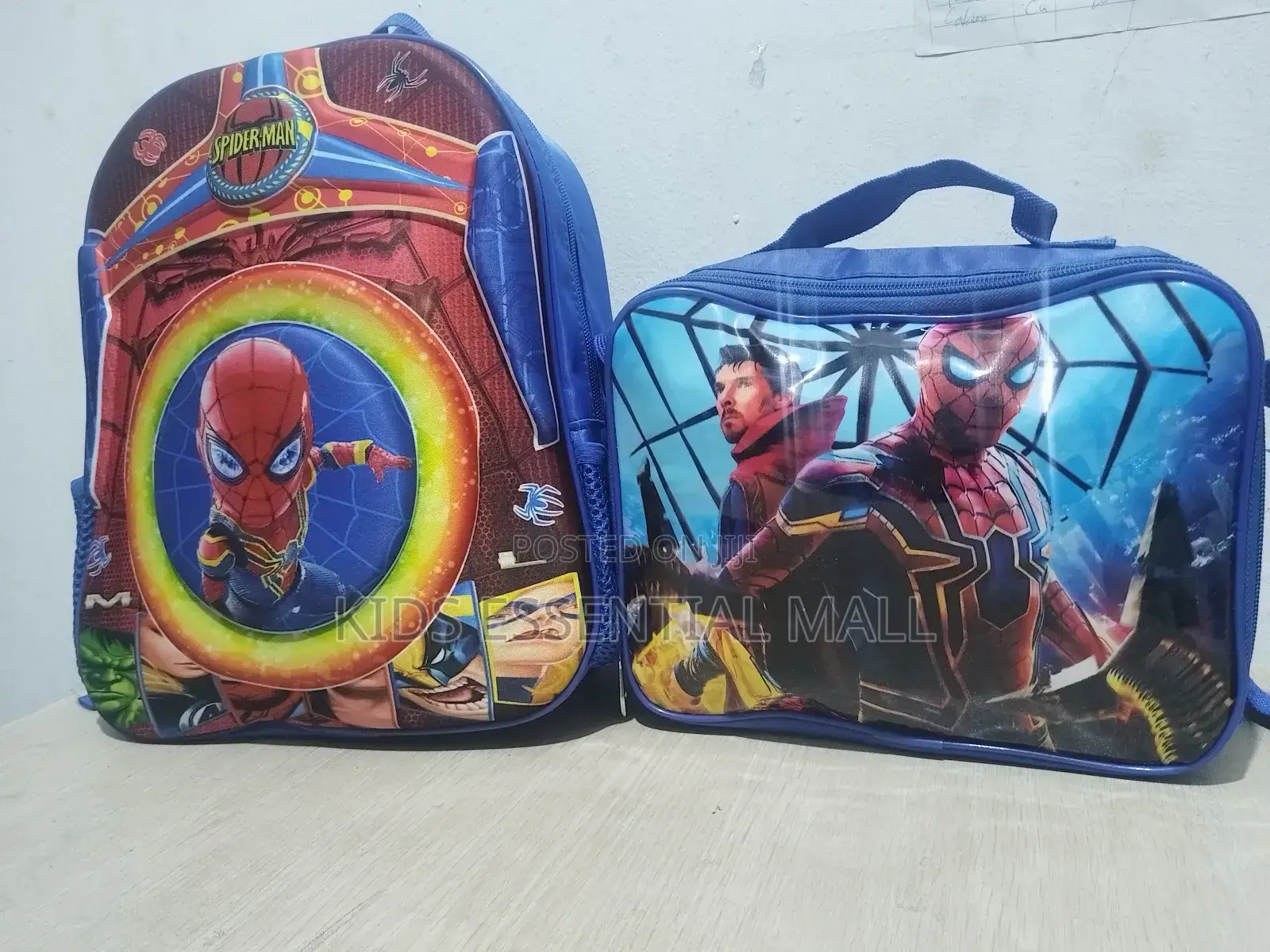 Cartoon Character School Bag and Lunch Bag