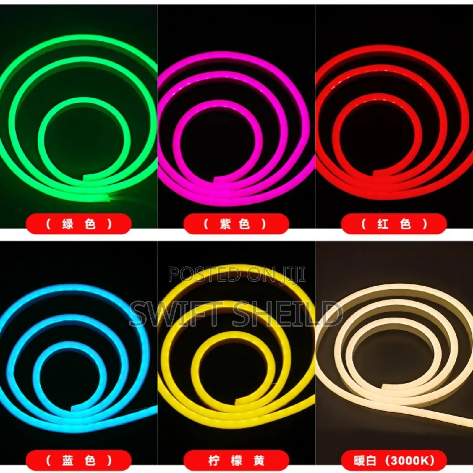 Neon Light Single Colour 5m- Purple, Pink, Warm, Blue, Orange