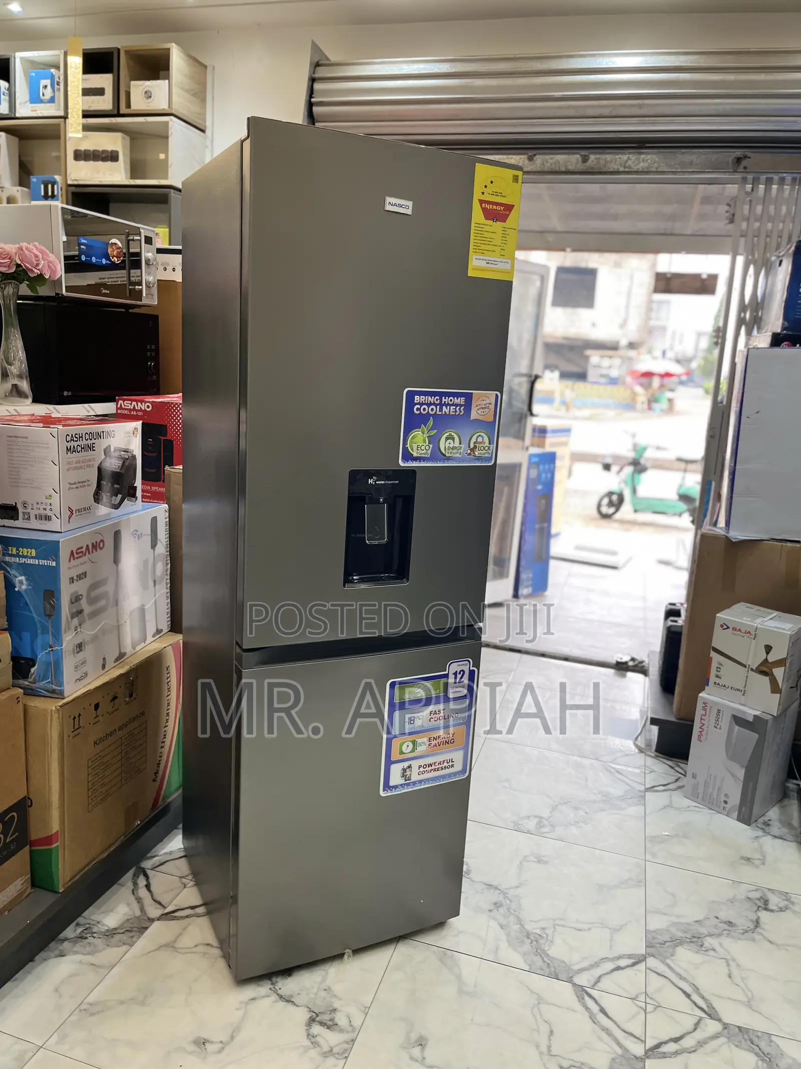 Nasco Nasd2-36 Bottom Freezer Refrigerator - 268l- Grey 