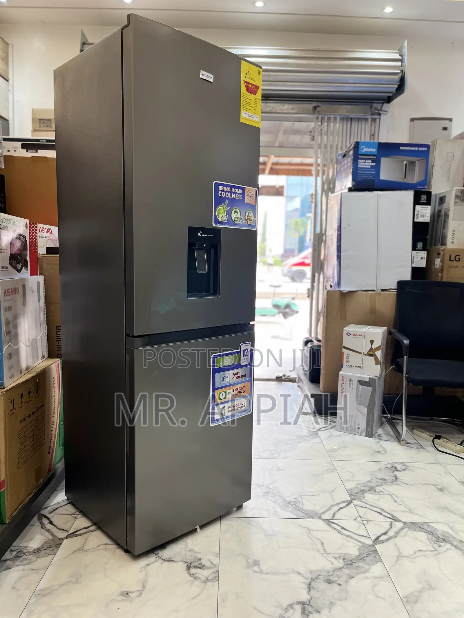 Nasco Nasd2-36 Bottom Freezer Refrigerator - 268l- Grey 