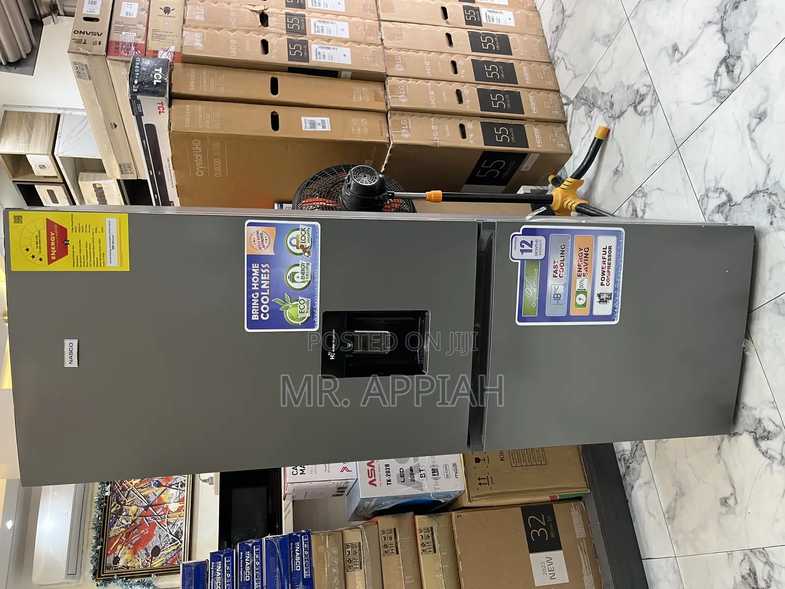 Nasco Nasd2-36 Bottom Freezer Refrigerator - 268l- Grey 