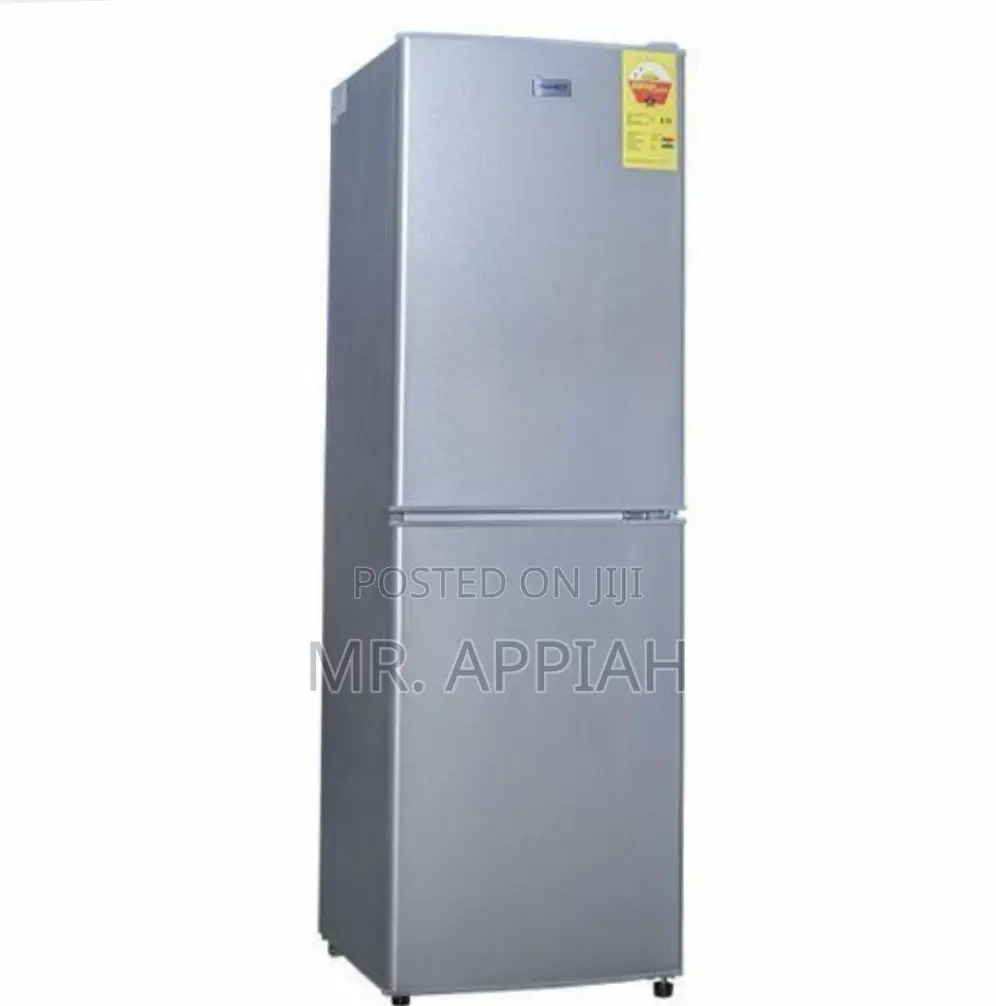 Nasco Nasd2-20fl Double Door Fridge Bottom Freezer -158 Liters -Silver