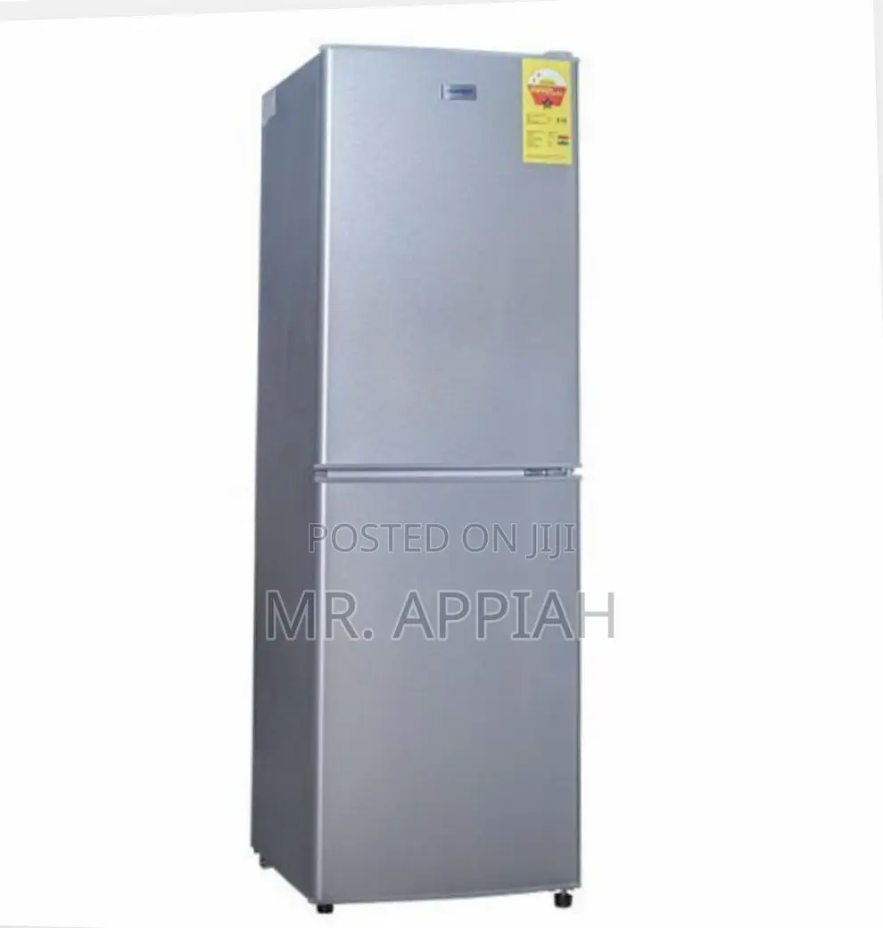 Nasco Nasd2-20fl Double Door Fridge Bottom Freezer -158 Liters -Silver