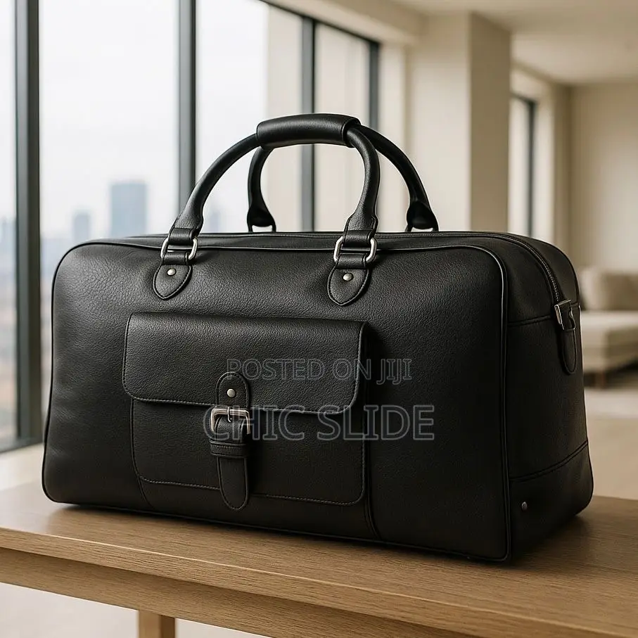 New Leather Travel Duffel Bag