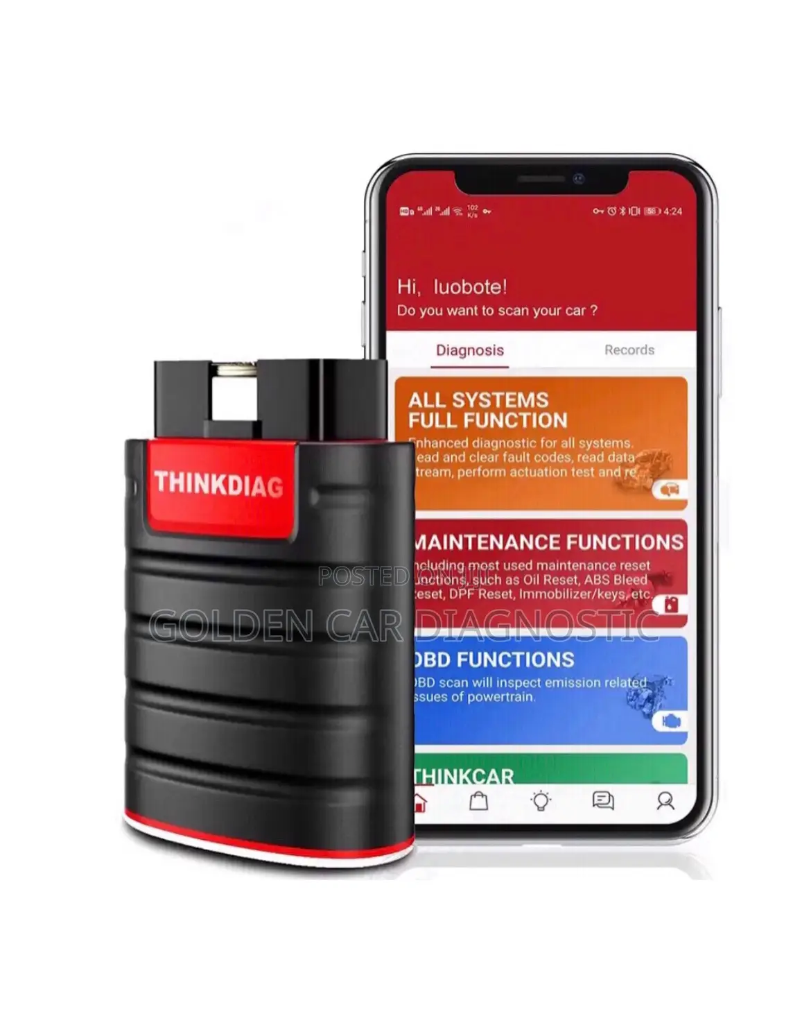 Thinkcar Thinkdiag Bluetooth Obd2 Car Diagnostic Scanner