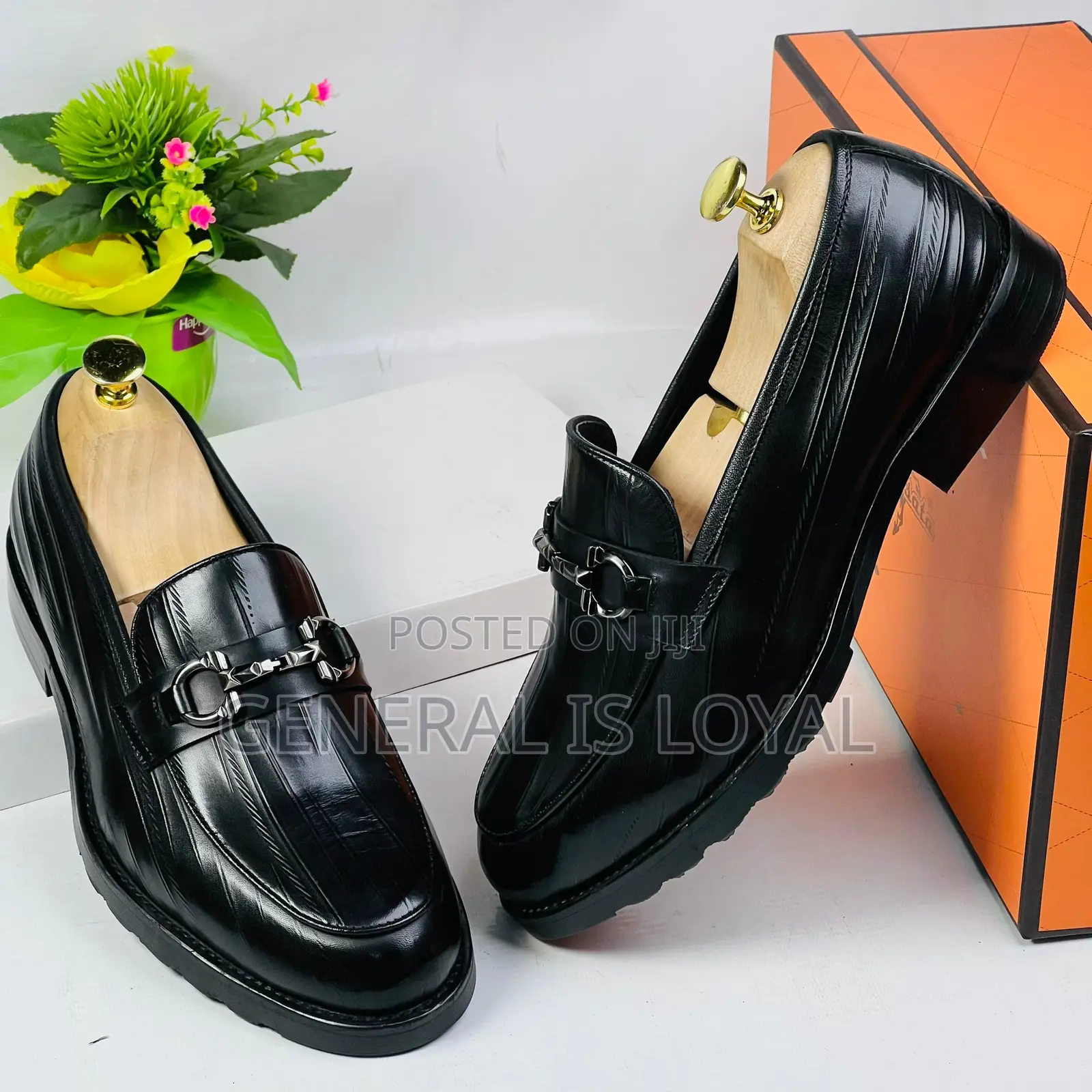 Robby Rosata Black Leather Men Shoe