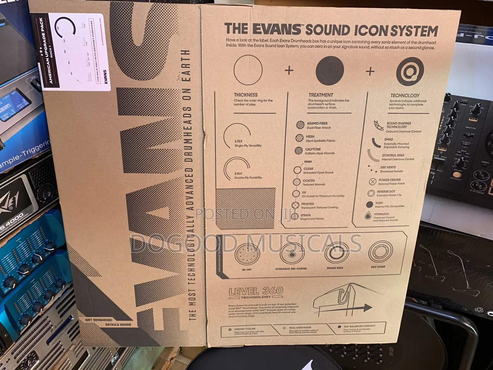 Evans Drumheads(Vellums)5-set