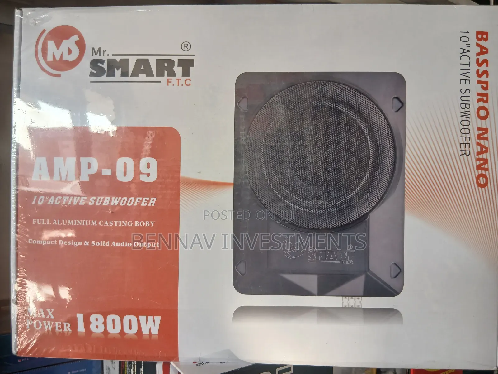 Under-seat Car Subwoofer (Flat Subwoofer)